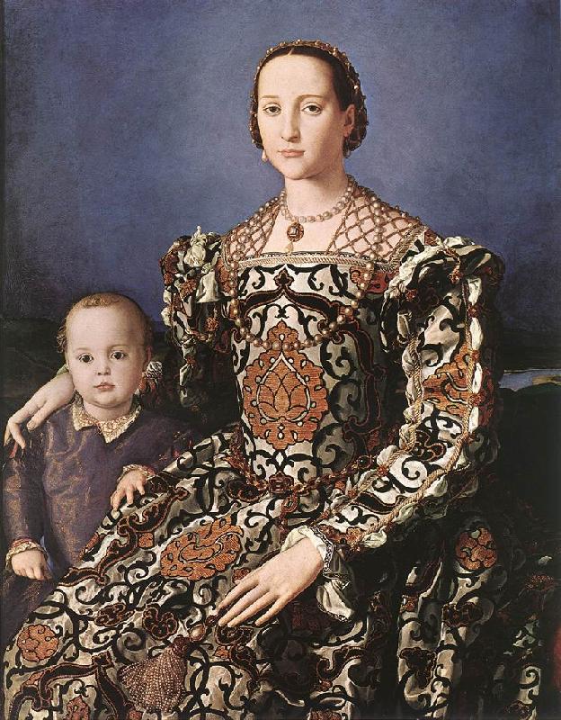 BRONZINO, Agnolo Eleonora of Toledo with her son Giovanni de  Medici